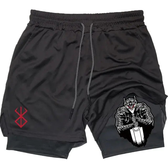 Berserk Anime Athletic Quick-Dry Shorts